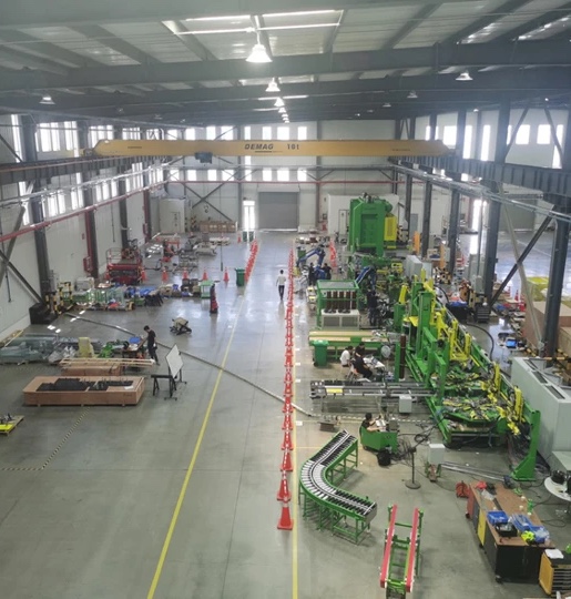Facteon Qingdao plant floor with machinery under assembly